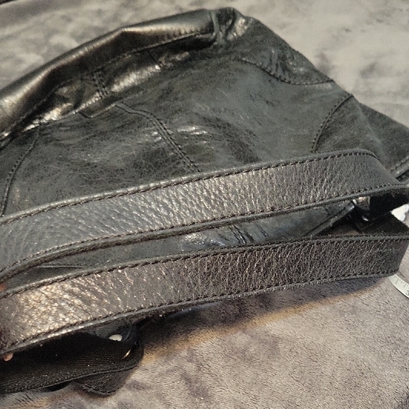 Fossil Black Leather Studded Shoulder Bag - Picture 11 of 11